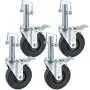 VEVOR 5" Scaffolding Rubber Swivel Caster W/ Dual Lock 127KG Capacity Per 4PCS