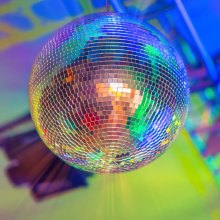 Mirror Disco Ball 12 Inch Silver Party Disco Ball with Hanging Ring