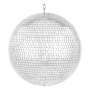 Mirror Disco Ball 16 In Silver Party Large Disco Ball with Hanging Ring