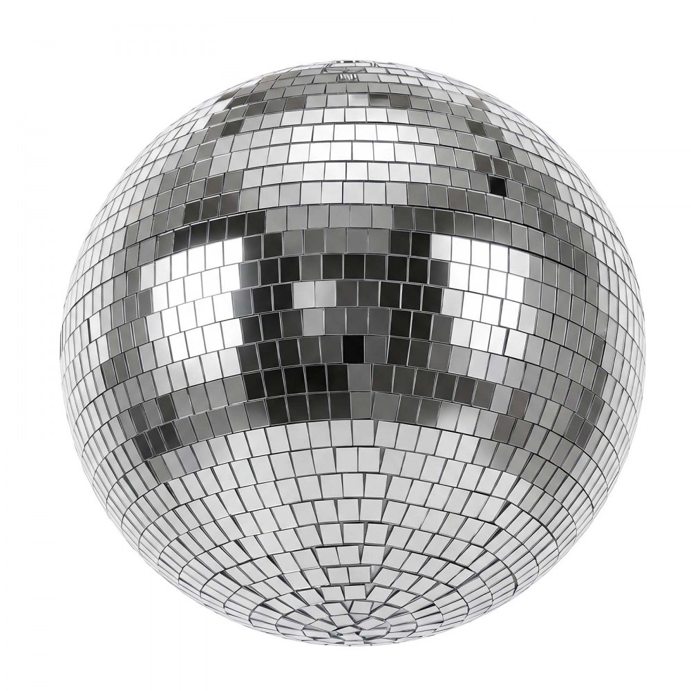 VEVOR Mirror Disco Ball 300 mm Silver Reflective Ball with Hanging Ring, for Party Home Decoration Stage Props DJ Dance Club, 2 Mirror Tile Sizes, Reflects Light, Large Wedding Music Birthday Decor