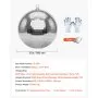 VEVOR Mirror Disco Ball 300 mm Silver Reflective Ball with Hanging Ring, for Party Home Decoration Stage Props DJ Dance Club, 2 Mirror Tile Sizes, Reflects Light, Large Wedding Music Birthday Decor