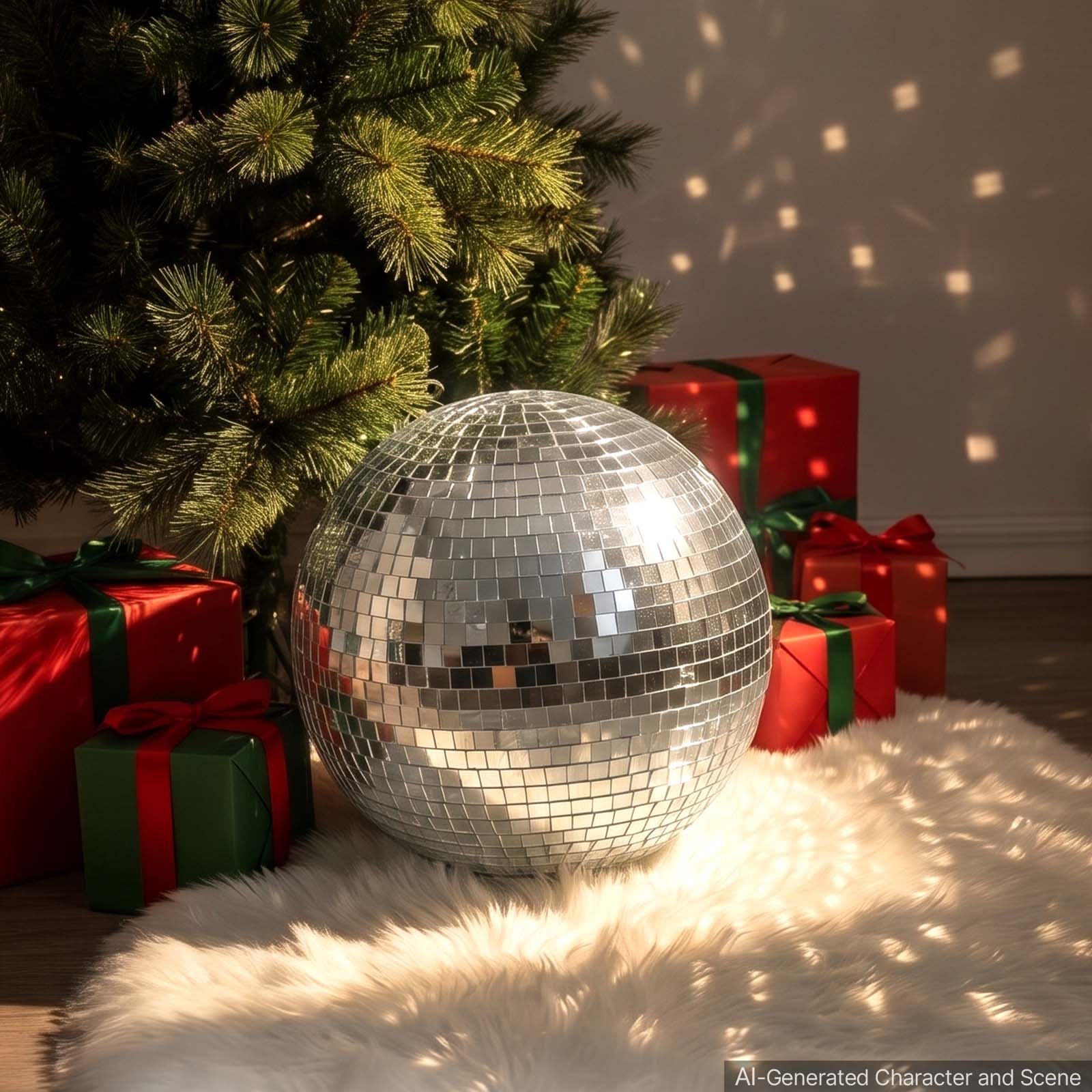 VEVOR Mirror Disco Ball 300 mm Silver Reflective Ball with Hanging Ring, for Party Home Decoration Stage Props DJ Dance Club, 2 Mirror Tile Sizes, Reflects Light, Large Wedding Music Birthday Decor