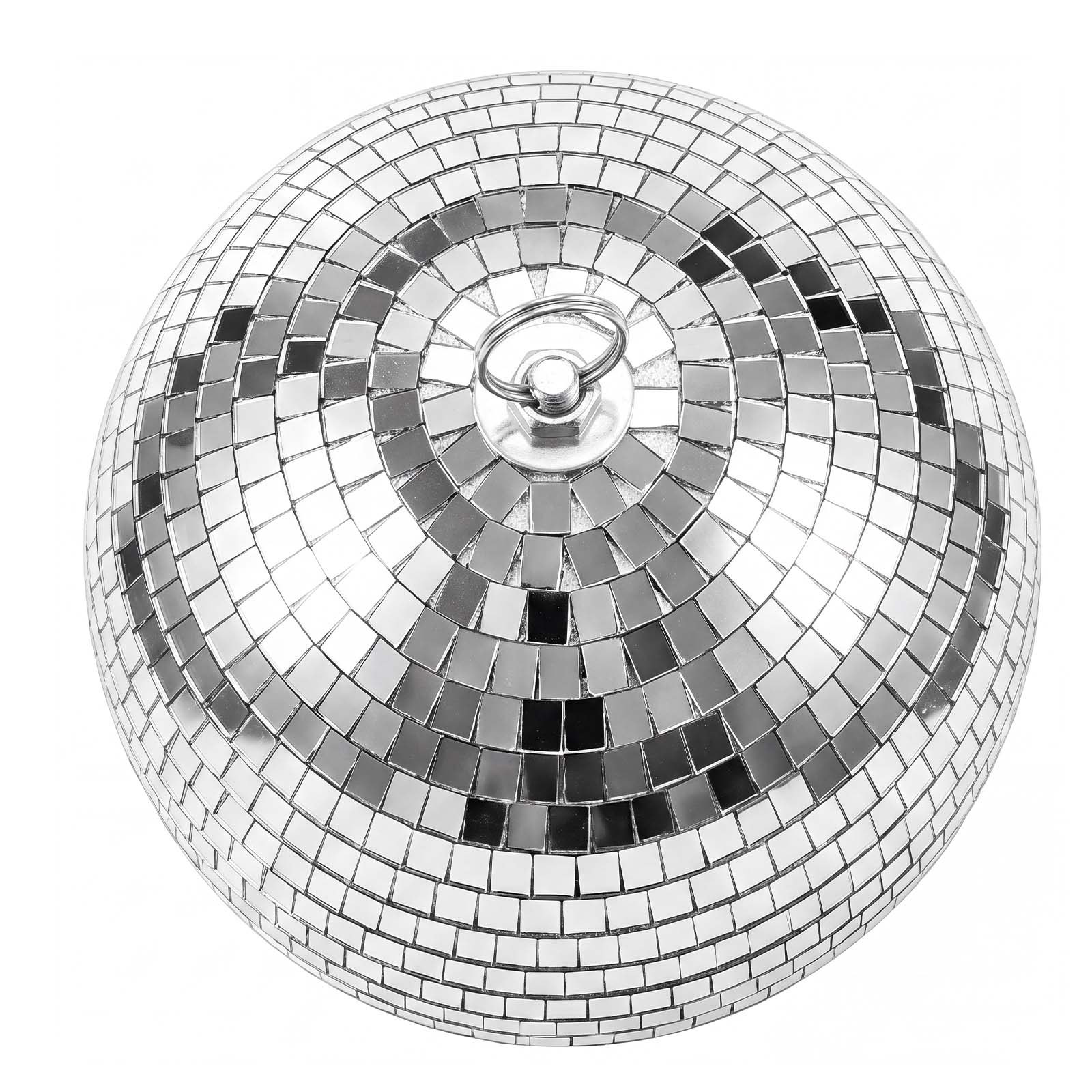 VEVOR Mirror Disco Ball 300 mm Silver Reflective Ball with Hanging Ring, for Party Home Decoration Stage Props DJ Dance Club, 2 Mirror Tile Sizes, Reflects Light, Large Wedding Music Birthday Decor