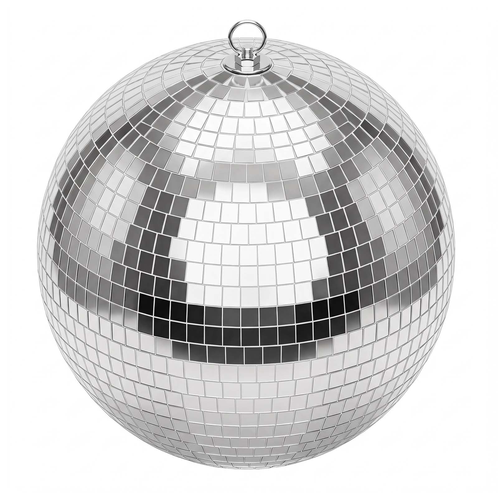 VEVOR Mirror Disco Ball 300 mm Silver Reflective Ball with Hanging Ring, for Party Home Decoration Stage Props DJ Dance Club, 2 Mirror Tile Sizes, Reflects Light, Large Wedding Music Birthday Decor