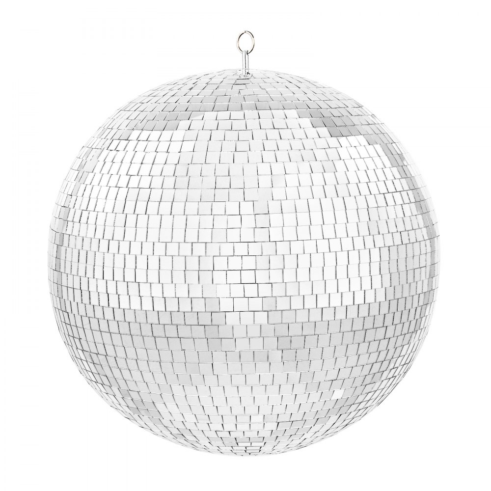 Mirror Disco Ball 20 In Silver Party Large Disco Ball with Hanging Ring