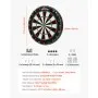 VEVOR Dart Board, High-Grade Self-Healing Sisal Fiber Dartboard with Staple-Free Bullseye, Blade Wire & Rotating Number Ring, 450mm Professional Dartboard for Home Party Game Room (Darts Not Included)