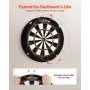 VEVOR Dartboard with 6 Darts & Scoring Kit, Self-Healing Sisal Fibers Dartboard with Staple-Free Bullseye & Rotating Number Ring, 451mm Professional Steel Tip Dart Board Set for Home Party Game Room