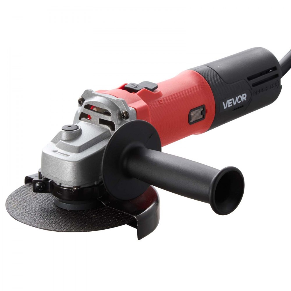 VEVOR Angle Grinder, 125mm Electric Grinder Power Tool, 1500W 7Amps 0 - 11000RPM Variable Speed Angle Grinders with 2 Cutting Wheels, 2 Grinding Wheels & 2 Flap Discs for Metal Grinding, Cutting