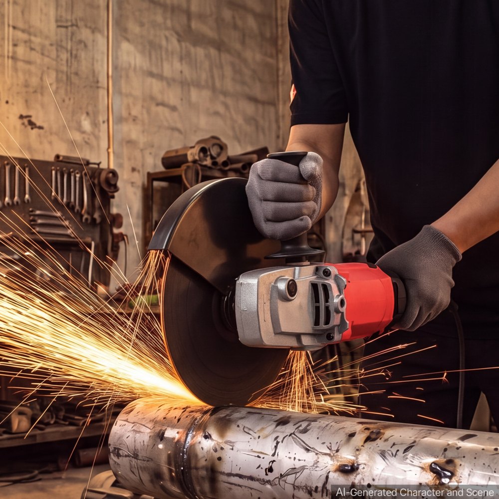 VEVOR Angle Grinder, 230mm Electric Grinder Power Tool, 2000W 10A 6500RPM High-Speed Corded Angle Grinder with Adjustable Guard for Metal Grinding, Cutting, Rust Removal (Grinding Wheels Not Included)