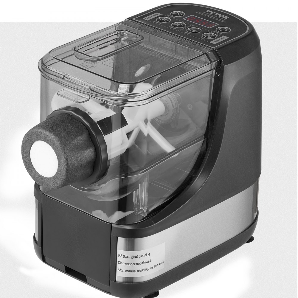 VEVOR Electric Pasta Maker, 150W Automatic Noodle Maker Machine with 8 Pasta Shapes, 4 Intelligent Modes, 500g Flour Capacity Pasta Maker Machine with Measuring Cups, Cleaning Brush for Home Kitchen