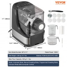 VEVOR Electric Pasta Maker Automatic Noodle Making Machine with 8 Pasta Shape