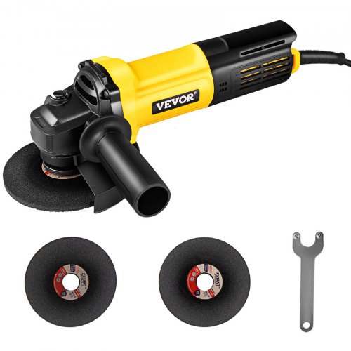 VEVOR Angle Grinder, 4-1/2 Inch Powerful Grinder Tool 11Amp Power Grinder with Paddle Switch and 360° Rotational Guard, 12000rpm Power Angle Grinders for Cutting and Grinding Metal, Stone, Wood, etc