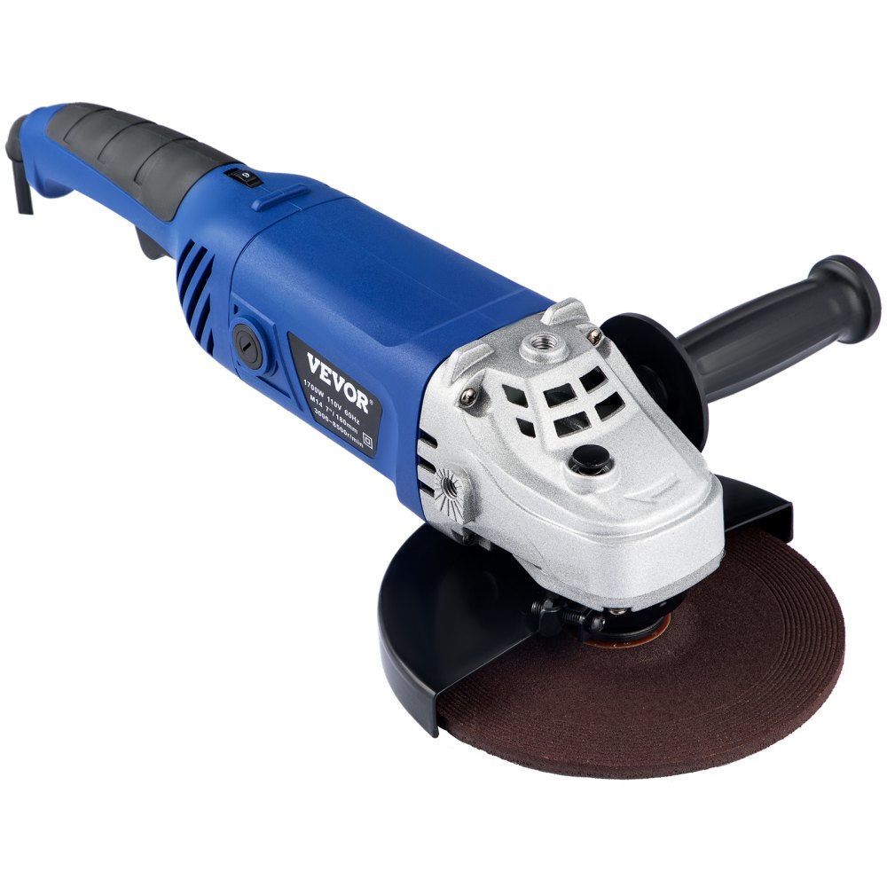 VEVOR Angle Grinder, 7 Inch Powerful Grinder Tool 13 Amp Power Grinder with Variable Speed and 360° Rotational Guard, 8000rpm Power Angle Grinders for Cutting and Grinding Metal, Stone, Wood, etc