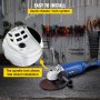VEVOR Angle Grinder, 7 Inch Powerful Grinder Tool 13 Amp Power Grinder with Variable Speed and 360° Rotational Guard, 8000rpm Power Angle Grinders for Cutting and Grinding Metal, Stone, Wood, etc