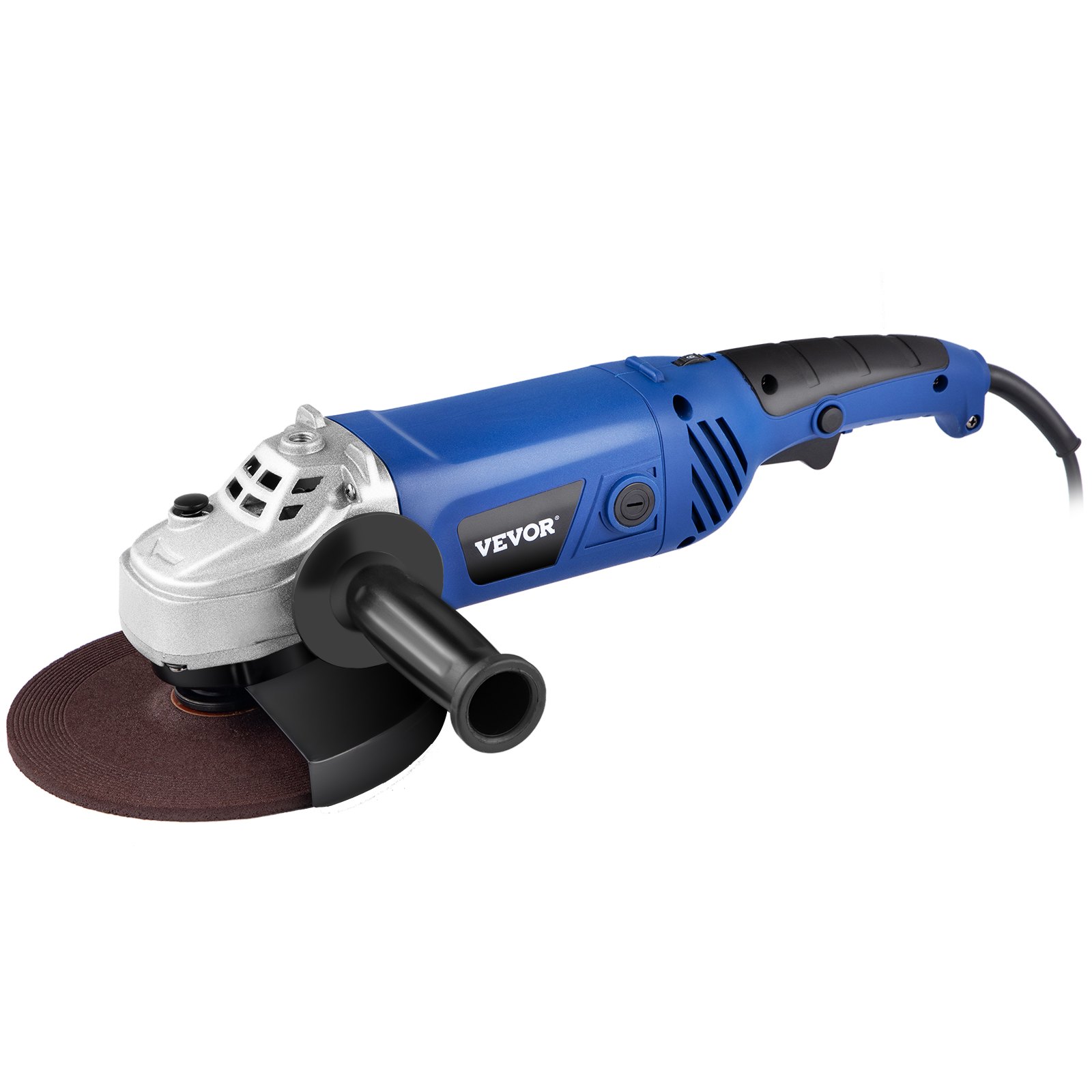 VEVOR Angle Grinder, 7 Inch Powerful Grinder Tool 13 Amp Power Grinder with Variable Speed and 360° Rotational Guard, 8000rpm Power Angle Grinders for Cutting and Grinding Metal, Stone, Wood, etc