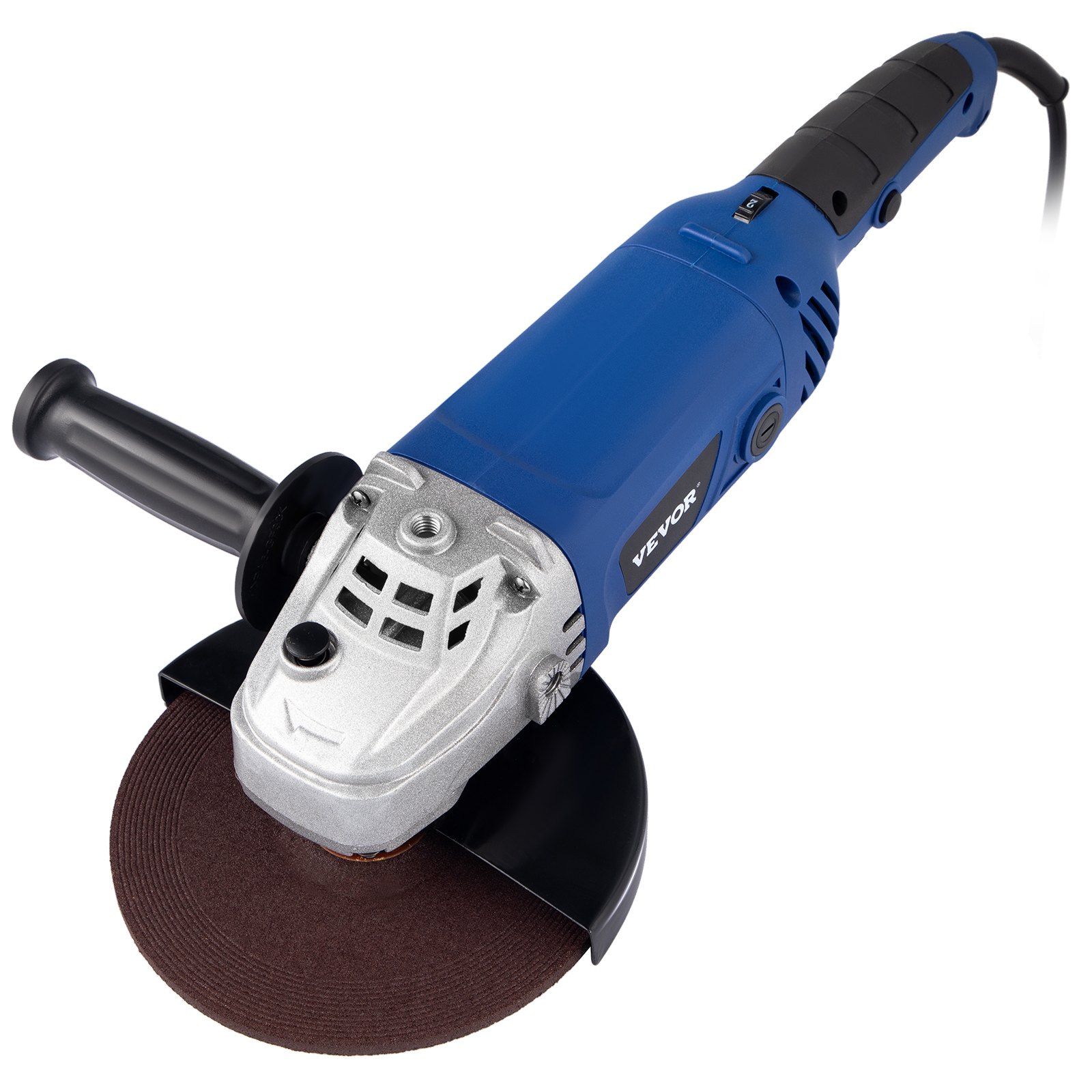 VEVOR Angle Grinder, 7 Inch Powerful Grinder Tool 15 Amp Power Grinder with Variable Speed and 360° Rotational Guard, 8000rpm Power Angle Grinders for Cutting and Grinding Metal, Stone, Wood, etc