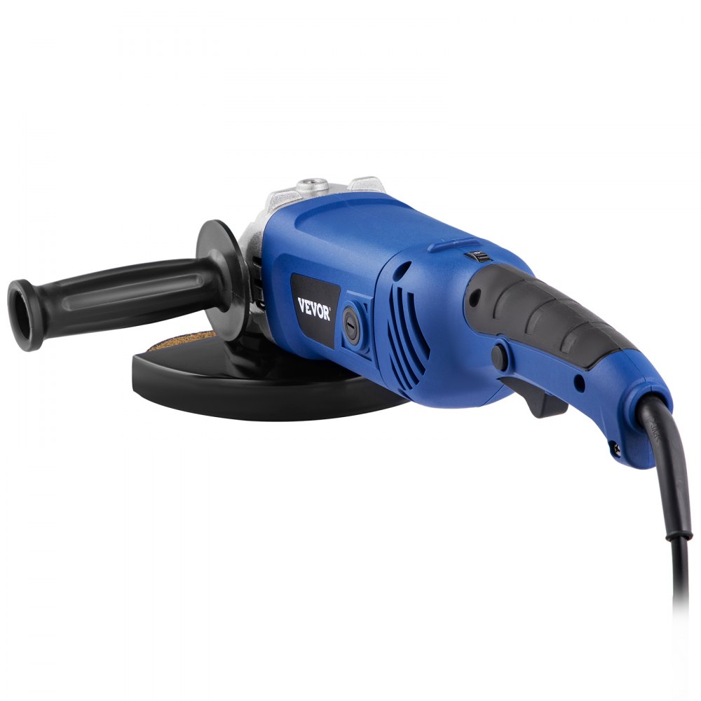 VEVOR Angle Grinder, 9 Inch Powerful Grinder Tool 15 Amp Power Grinder with Variable Speed and 360° Rotational Guard, 8000rpm Power Angle Grinders for Cutting and Grinding Metal, Stone, Wood, etc