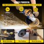 VEVOR Angle Grinder, 9 Inch Powerful Grinder Tool 15 Amp Power Grinder with Variable Speed and 360° Rotational Guard, 8000rpm Power Angle Grinders for Cutting and Grinding Metal, Stone, Wood, etc
