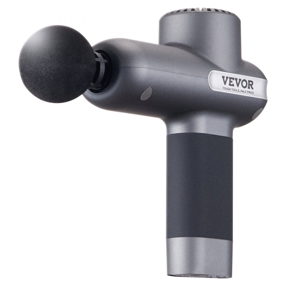 VEVOR Mini Massage Gun, Percussion Muscle Massage Gun for Athletes - with 5 Speed Levels & 6 Massage Heads, 7.4V 2500mAh Batteries, Handheld Small Massage Gun for Pain Relief, Muscle Relaxation