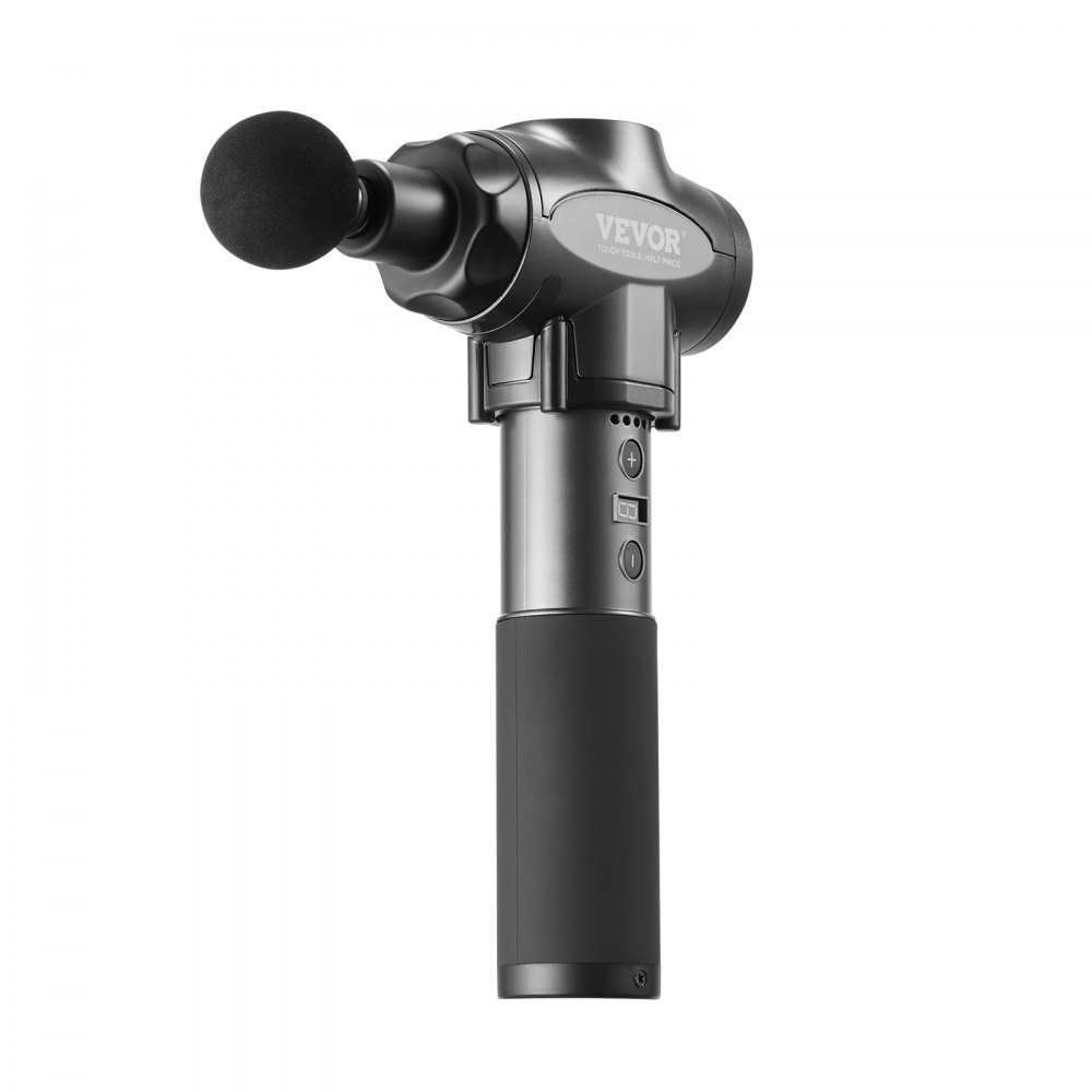VEVOR Massage Gun Deep Tissue with 9 Speed Levels & 6 Massage Heads, 24V 2500mAh Batteries, Percussion Muscle Massager for Athletes, Handheld Electric Massage Gun for Pain Relief, Muscle Relaxation