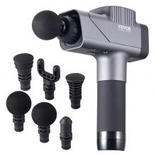 VEVOR Massage Gun Massageador de percussão muscular de tecido profundo com 8 velocidades e 6 cabeças