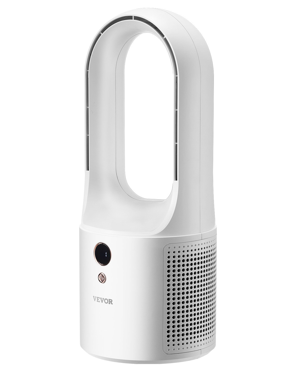 VEVOR Desk Fan Bladeless, 12.99 Inch Kids-Friendly Personal Portable Desk Fan, 6-Speed USB Quiet Cooling Small Tower Fan with Button Control, Blows Cold Air for Office, Home (Plug to Use, No Battery)