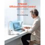 Portable Desk Bladeless Fan 12.99" 6-Speed with Battery for Bedroom & Office