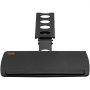 VEVOR keyboard tray with wrist rest and adjustable mounting arm in black.