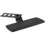 VEVOR keyboard tray with adjustable mount and wrist rest in sleek black design.