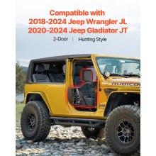 VEVOR 2-Door Jeep Tube Doors Jeep Tubular Door for 2018-2024 Jeep Wrangler JL