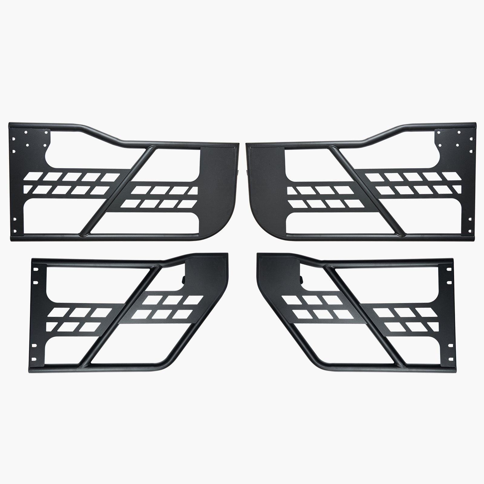 VEVOR Jeep Tube Doors, 4-Door, Hunting Style Jeep Tubular Door with Heavy-Duty Hinges & OE Latch, Jeep Doors with Rubber Pads & Toughened Steel Tube, Fit for 2007-2018 Jeep Wrangler JK