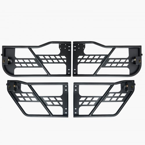 thumbnail image 2 of Front + Rear Side Tube Doors With Mirrors For 2007-2018 Jeep Wrangler JK 4-Door 2 of 6
