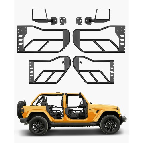 VEVOR 4-Door Jeep Tube Doors Jeep Tubular Door for 2018-2024 Jeep Wrangler JL