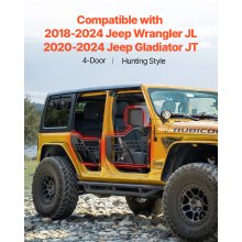 VEVOR 4-Door Jeep Tube Doors Jeep Tubular Door for 2018-2024 Jeep Wrangler JL