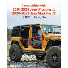 VEVOR 4-Door Jeep Tube Doors Jeep Tubular Door for 2018-2024 Jeep Wrangler JL