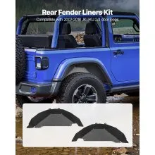 VEVOR Inner Fender Liner, Rear Fender Liner Compatible with 2007-2018 Jeeps JK/JKU 2/4 Doors, Steel Mud Guards Bolt-on Style Fenders Flare, Wheel Well Cover Fenders Flare Liners, Scratch-Resistant