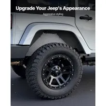 VEVOR Inner Fender Liner, Rear Fender Liner Compatible with 2007-2018 Jeeps JK/JKU 2/4 Doors, Steel Mud Guards Bolt-on Style Fenders Flare, Wheel Well Cover Fenders Flare Liners, Scratch-Resistant