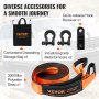 VEVOR Off-Road Recovery Kit, 3" x 30', Heavy Duty Winch Recovery Kit with 30,000 lbs Tow Strap, 44,092 lbs D-Ring Shackles, Shackle Receiver and Storage Bag, for ATVs, Jeeps, Off-Road Vehicles, Trucks