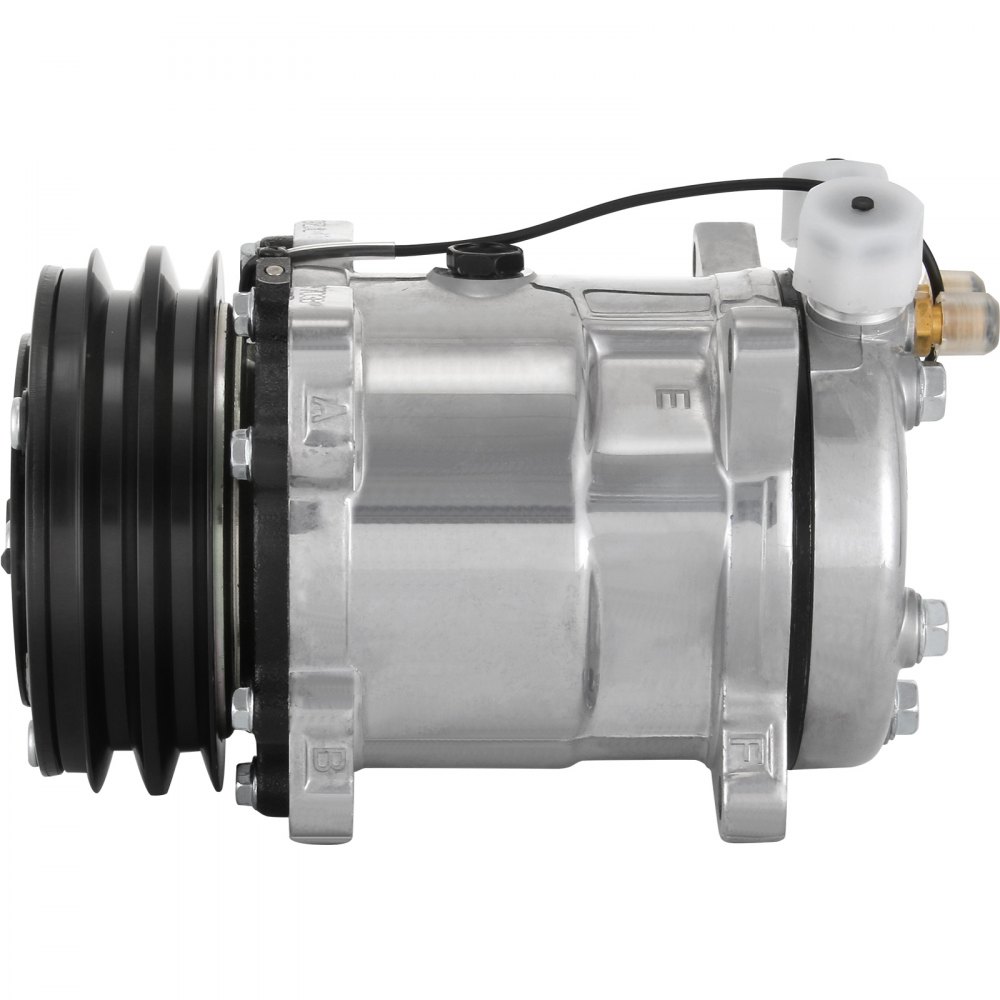 VEVOR AC Compressor SD508 Sanden Style Air Conditioning Compressor V-Belt 2 Groove Pulley A/C Compressor for 1985-1990 Jeep Wrangler Cherokee (For Jeep Wrangler)