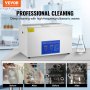 Máquina de limpeza ultrassônica VEVOR 30L Máquina de limpeza ultrassônica de aço inoxidável Aquecedor digital temporizador limpeza de joias para uso doméstico pessoal comercial (30L)