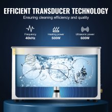 VEVOR 30L ultrahangos tisztítógép rozsdamentes acél ultrahangos tisztítógép digitális fűtés időzítős ékszertisztítás kereskedelmi személyes otthoni használatra (30L)