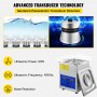 VEVOR Ultrasonic Cleaner 2L Digital Ultrasonic Parts Cleaner with Timer 40kHz Professional 304 Stainless Steel Ultrasonic Cleaner 110V for Jewelry Watch Glasses Diamond Eyeglass Small Parts Cleaning