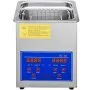 VEVOR ultrasonic cleaner with digital control panel and stainless steel tank.