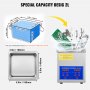 VEVOR Sonic Cleaner 2L Digital Ultrasonic Parts Cleaner with Timer 40kHz Professional 304 Stainless Steel Sonic Cleaner 110V for Jewelry Watch Glasses Diamond Eyeglass Small Parts Cleaning