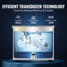 VEVOR 3L ultrahangos tisztítógép rozsdamentes acél ultrahangos tisztítógép digitális melegítő időzítős ékszertisztítás kereskedelmi személyes otthoni használatra (3L)