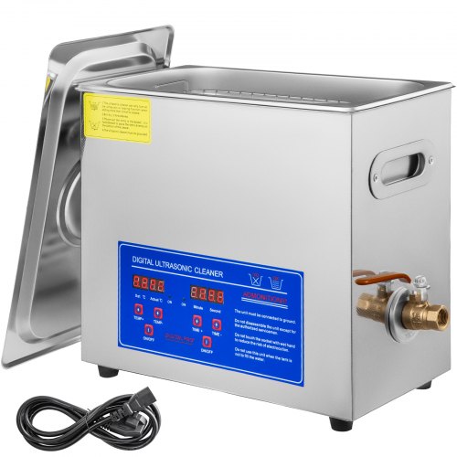 VEVOR Ultrasonic Cleaner Machine, 6L Stainless Steel Ultrasonic Cleaning Machine, with Digital Heater Timer, Jewelry Cleaning for Commercial Personal Home Use