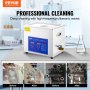 VEVOR Ultrasonic Cleaner 10L Jewelry Cleaning with Digital Timer Ultrasonic Cleaning Machine for Jewellery Rings Watches Eyeglasses Dentures Coins Metal Parts Commercial and Home Use Silver