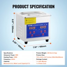 VEVOR 15L Ultrasonic Cleaner with Digital Timer&Heater Professional Ultrasonic Cleaner 40kHz Advanced Ultrasonic Cleaner 110V for Wrench Screwdriver Repairing Tools Industrial Parts Mental Cleaning