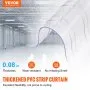 VEVOR Strip Curtain, 164' Length x 8" Width x 0.08" Thickness, Clear Ribbed PVC Curtain Strip Door Bulk Roll, Plastic Door Strips for Doorways of Supermarket, Garage, Warehouse, Barn, Pet Animal House