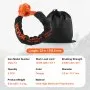 VEVOR Soft Shackle Synthetic Recovery Rope 2PCS 1.3x56 cm 20 Ton Break Strength